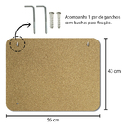 3 Quadro Aviso Cortiça Recado Mural Fotos 43x56cm+3 Brinde