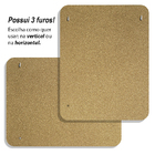 3 Quadro Aviso Cortiça Recado Mural Fotos 43x56cm+3 Brinde