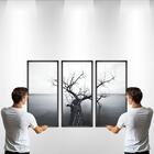 3 Quadros Decor Arvores De Inverno Ii 43x90x2,8 Luven Pre