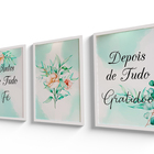 3 Quadros Decorativos Com Moldura E Vidro Premium 60x40 Antes