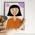 3 Quadros Decorativos Com Moldura E Vidro Premium 60x40 Desen