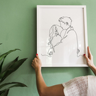 3 Quadros Decorativos Com Moldura Premium 60x40 Ela E Ele