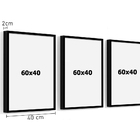 3 Quadros Decorativos Com Moldura Premium 60x40 Mármore Rosas