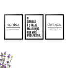 3 Quadros Decorativos Consultório De Dentista