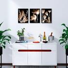 3 Quadros Decorativos Flores Reluzentes 21x30 Pvc Luven Bra