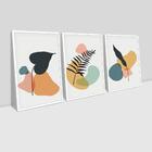 3 Quadros Decorativos Folhas Tropicais 60x90x2,8 Luven Bra