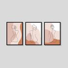 3 Quadros Decorativos Minimalista 21x30 Pvc Luven Bra