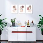 3 Quadros Decorativos Minimalista 2 21x30 Pvc Luven Bra