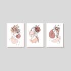 3 Quadros Decorativos Minimalista 2 21x30 Pvc Luven Bra
