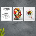 3 Quadros Decorativos Nutrição Vida