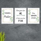 3 Quadros Decorativos Pensamento Positivo