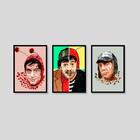 3 Quadros Decorativos Personagens Icônicos 21x30 Luven Bra