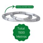 3 Rolos Arame Cerca Elétrica Rural Choque Total 1500 Metros