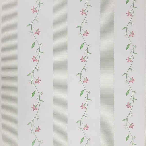 3 Rolos De Papel De Parede Lavável Floral Vermelho Com Verde