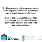 3 Rolos Ribbon Sbrix Cera 110x450 Premium Pto Impressoras Lb1