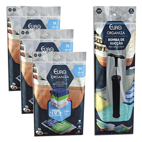 3 Saco A Vácuo Protetor Roupa Lençol Toalha Anti Umidade Mofo