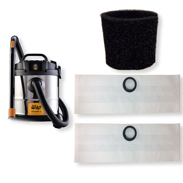 3 Saco Descartável + Filtro Permanente Para Aspirador De Pó W