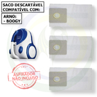 3 Saco Descartável Para Aspirador De Pó Arno Boogy