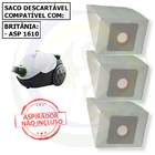 3 Saco Descartável Para Aspirador De Pó Britânia Asp 1610