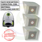 3 Saco Descartável Para Aspirador De Pó Britânia Faciclean 16