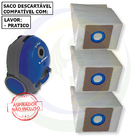 3 Saco Descartável Para Aspirador De Pó Lavor Pratico