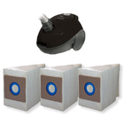 3 Saco Descartável Para Aspirador De Pó Mallory Compact