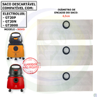 3 Sacos Refil Coletor Bag Cartucho Descartável para Aspirador