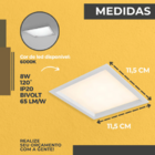 3 Spot Embutir De Led Painel Quadrado 8w 6000k Recuado