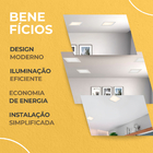 3 Spot Embutir De Led Painel Quadrado 8w 6000k Recuado