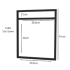 3 Suporte Prateleira Industrial Cozinha Parede 30cm Prof