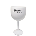 3 Taças Gin Acrilico 550ml Branca E Transparente Despedida De