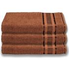 3 Toalhas Plus Size Grossa E Macia 80x180 Marrom