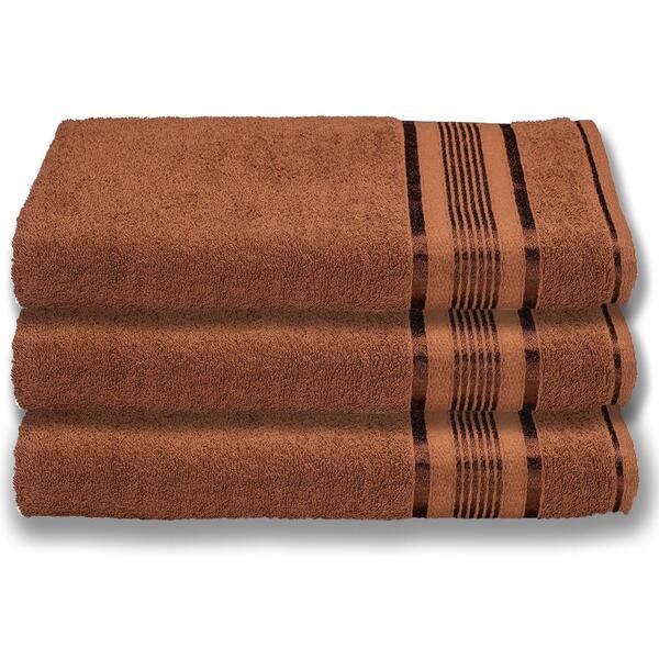 3 Toalhas Plus Size Grossa E Macia 80x180 Marrom