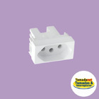 3 Un Módulo Tomada 2p+t 10a/250v Fame Elegance Branco Branco