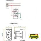 3 Un Módulo Tomada 2p+t 20a/250v Fame Elegance Vermelho Verme
