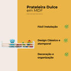 3 Unidades - Prateleira Auxiliar Para Banheiro / Porta Temper