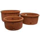 3 Vasos De Cerâmica Furados Para Orquídeas