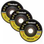 3un. Disco Flap De Óxido De Alumínio De 4.1/2 Pol. Grão 40 -