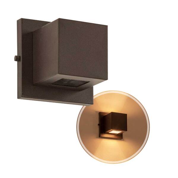 3x Arandela Box 2 Fachos G9 Interna / Externa Luminária Marro