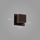 3x Arandela Box Cubo Pequena 1 Facho MARROM Parede Muro St1319