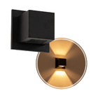 3x Arandela Box Cubo Pequena 2 Fachos Preto Parede Muro St1318