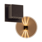 3x Arandela Box Cubo Pequena 6 Fachos MARROM Parede Muro St13