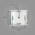3x Arandela Efeito 2 Focos Branco Sem Friso Box Policarbonato