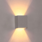 3x Arandela Efeito 2 Focos Branco Sem Friso Box Policarbonato