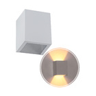 3x Arandela Efeito 2 Focos Branco Sem Friso Box Policarbonato