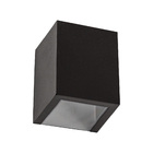 3x Arandela Efeito 2 Focos Preto Sem Friso Box Policarbonato