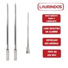 3x Espetos Espada/coração De Inox Lâmina 50cm Para Churrasco