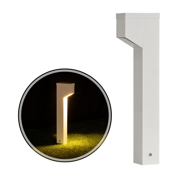 3x Poste Balizador Luminária Jardim 1 Foco Branco P/ Mr11 St2