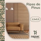 40 Ripas De Pinus 1,5x0,5cm - 40cm De Comprimento