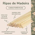 40 Ripas De Pinus 1,5x0,5cm - 40cm De Comprimento